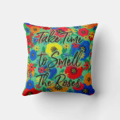 時間をかけてバラを嗅ぐ クッション (裏面)