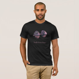 時間をかけて築き上げる メンズ トレーニングTシャツ - ジム フィットネス Tシャツ