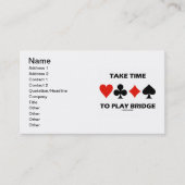 時間をかけて遊ブリッジ(4枚のカードスーツ) 名刺 (正面)