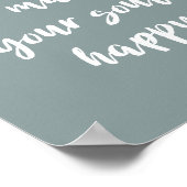 時間をかけて魂を幸せな引用文プリント ポスター (角)