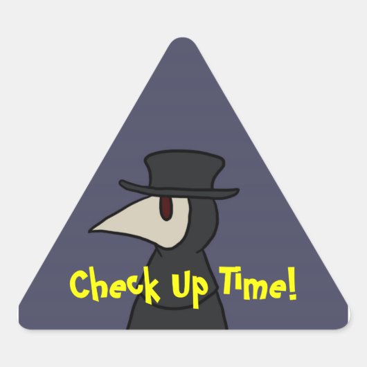 時間をチェック！ 三角形シール (正面)