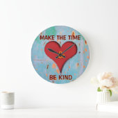 時間を作って親切にする ラージ壁時計 (ホーム)