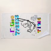 時間を凍結できる ビーチタオル (正面)