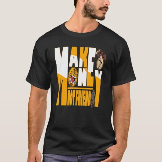 時間を友達と合わせるのではなく、オリジナルのイエローつま先の1sに合わせる tシャツ (正面)