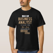 時間を取るためにビジネスアナリス救トを務める Tシャツ (正面)