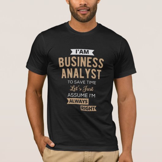 時間を取るためにビジネスアナリス救トを務める Tシャツ (正面)