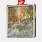 時間を均等にすることの色合いと光られる メタルオーナメント (左)