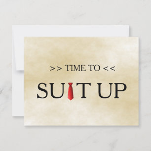 時間を埋め込む背景の赤いネクタイ招待状 招待状