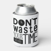 時間を無駄にしないタイポグラフィ引用文 缶クーラー (缶正面)