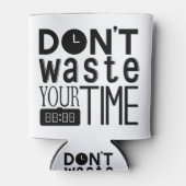 時間を無駄にしないタイポグラフィ引用文 缶クーラー (正面)