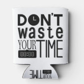 時間を無駄にしないタイポグラフィ引用文 缶クーラー (裏面)