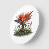 時間を無駄にしない ラウンド壁時計 (傾斜)