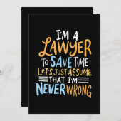 時間を節約するための弁護士です 招待状 (正面/裏面)