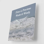 時間を賢く無駄にする スクエア壁時計 (傾斜)