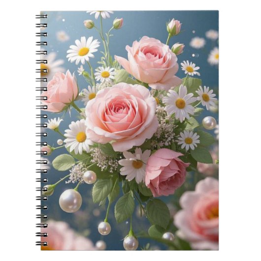 時間を超越した優雅な花 ノートブック (正面)