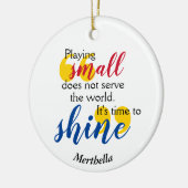 時間を輝くクリスチャン祈りの言葉 セラミックオーナメント (左)