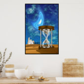 時間を通して渦を巻く ポスター (キッチン)