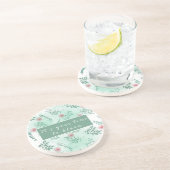 時間を開花し、カスタマイズ可能な美的フローラ コースター (側面)