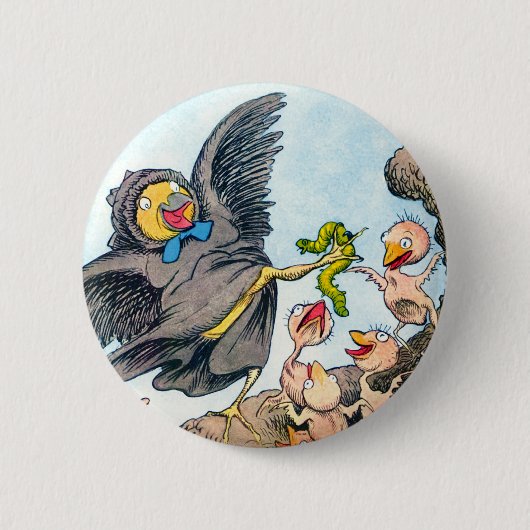 時間を食べ物を与えること 缶バッジ (正面)