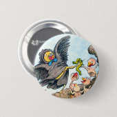 時間を食べ物を与えること 缶バッジ (正面&裏面)