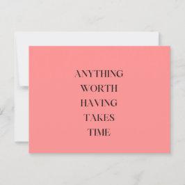 時間エレガントのかかるピンクのフローラのスクリプト ポストカード