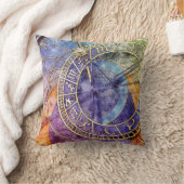 時間カラフル占星術抽象芸術 クッション (ブランケット)