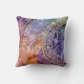 時間カラフル占星術抽象芸術 クッション (裏面)