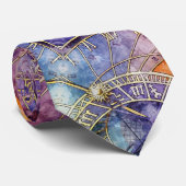 時間カラフル占星術抽象芸術 ネクタイ (ロール)