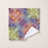 時間カラフル占星術抽象芸術 バスタオルセット (ウォッシュタオル)