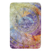 時間カラフル占星術抽象芸術 バスマット (正面縦)