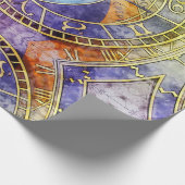 時間カラフル占星術抽象芸術 ラッピングペーパー (角)