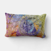 時間カラフル占星術抽象芸術 ランバークッション (裏面)