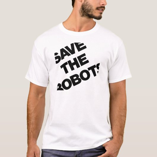 時間クラブNYCの後でロボットを救って下さい Tシャツ (正面)