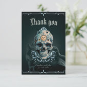 時間スカル:ローマ数字 サンキューカード (スタンド正面)