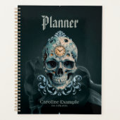 時間スカル:ローマ数字 プランナー手帳 (正面)