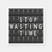 時間ストップの浪費 スタンダードカクテルナプキン (正面)