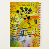 時間パーソナライズされた旅行仕訳帳 ノートブック (裏面)