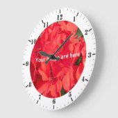 時間マーカーと分ダイヤルでパーソナライズ ラージ壁時計 (傾斜)