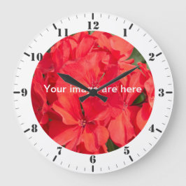 時間マーカーと分ダイヤルでパーソナライズ ラージ壁時計