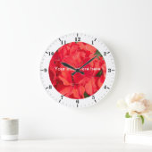 時間マーカーと分ダイヤルでパーソナライズ ラージ壁時計 (ホーム)