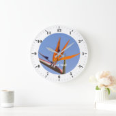 時間マーカーと分ダイヤルでパーソナライズ ラージ壁時計 (ホーム)