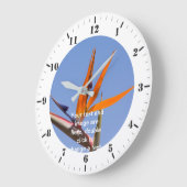 時間マーカーと分ダイヤルでパーソナライズ ラージ壁時計 (傾斜)