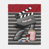 時間ムービーの個人用設定写真 フリースブランケット (正面)