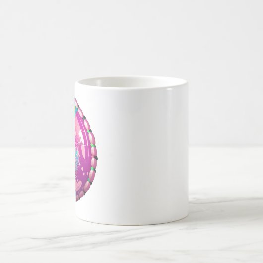 時間万華鏡のように千変万化するパターン コーヒーマグカップ (中央)