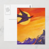 時間切れの鳥と宇宙はがき ポストカード (正面/裏面)