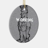 時間外労働 セラミックオーナメント (右)