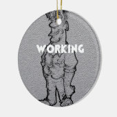 時間外労働 セラミックオーナメント (左)