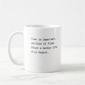 時間威厳があるimpの詩的なコーヒーマグタイポグラフィ。 コーヒーマグカップ (左)