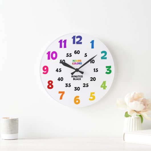 時間学の先生教室の時計を伝える虹 ラージ壁時計 (ホーム)