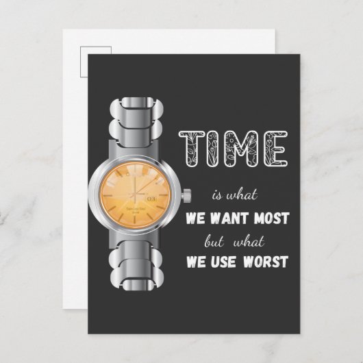 時間感動的引用文はがき 案内ポストカード (正面/裏面)